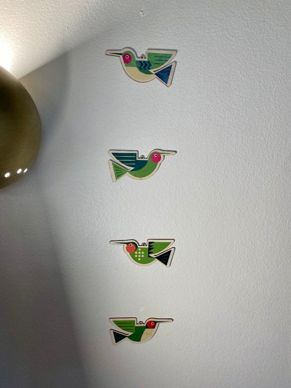 Handmade Hummingbird Wooden Hanging Decoration Set of 4 - Great Gift!